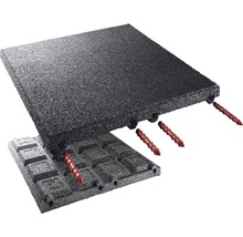 Zvukovoizolačné dosky z gumového granulátu so spojovacími kolíkmi