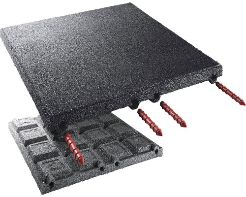 Zvukovoizolačné dosky z gumového granulátu so spojovacími kolíkmi