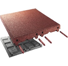 Gumová granulovaná dlaždica so spájacími kolíkmi