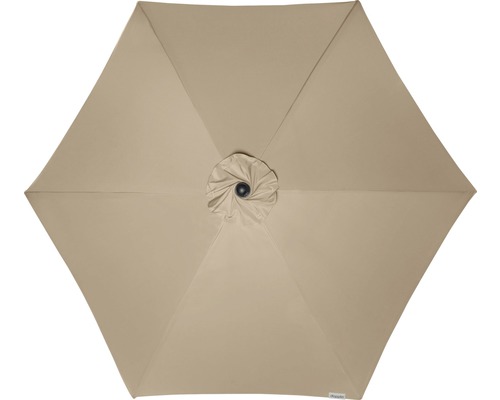 Pohľad zhora na slnečník so šiestimi panelmi