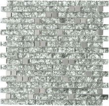 Sklenená mozaika XCM MV728 MIX ZELENOSIVÁ 29,8x30,4 cm