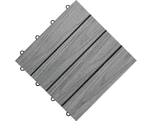 Štvorcová terasová dlaždica so vzhľadom dreva a zacvakávacím systémom