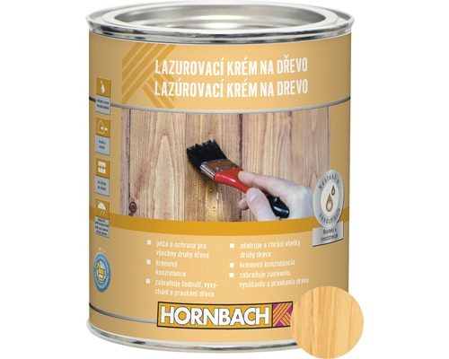 Krémová lazúra na drevo v kovovej nádobe