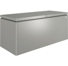 Sivý záhradný box so zámkom na uskladnenie