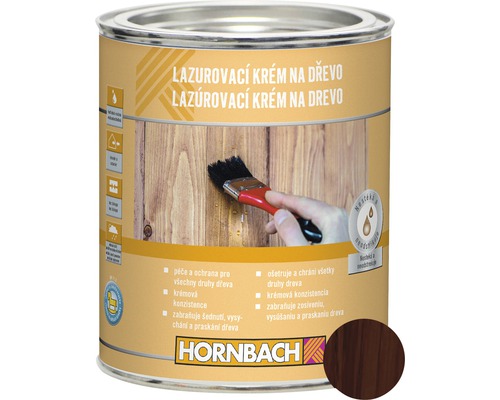Krémová lazúra na drevo v plechovke so štetcom