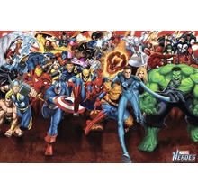 Ilustrácia rôznych marvelovských superhrdinov