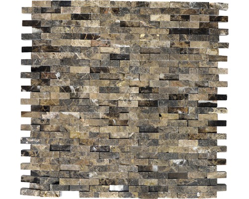 Mozaika z prírodného kameňa XNC 3D76 hnedá 30,5 x 30,5 cm
