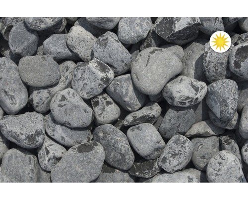 Sivé okrasné kamienky kamene do záhrady