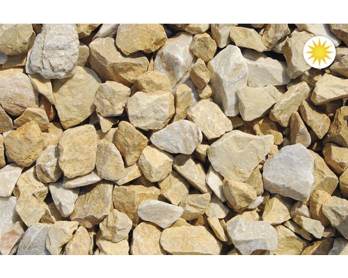 Kamenná drť mramorová 25–50 mm zlatý oker balenie 25 kg