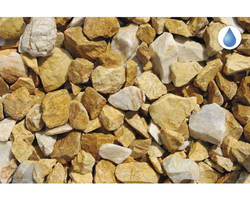 Žlto-biely okrasný štrk