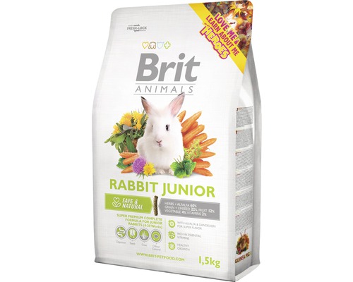 Krmivo pre králiky Brit Animals Rabbit Junior Complete 1,5 kg
