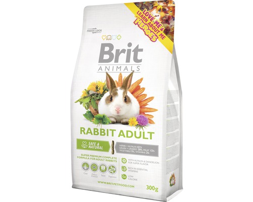 Krmivo pre králiky Brit Animals Rabbit Adult Complete 300 g