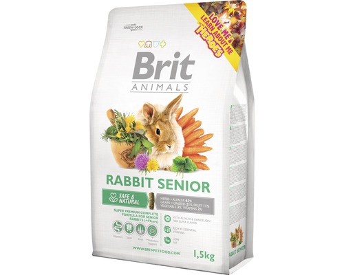 Krmivo pre králiky Brit Animals Rabbit Senior Complete 1,5 kg