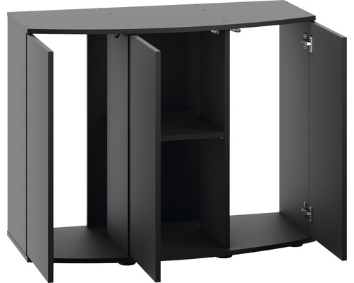 Skrinka pod akvárium s otvorenými dvierkami na uloženie príslušenstva k akváriu