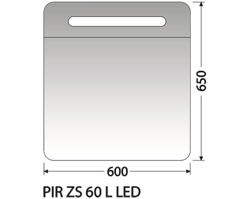 Zrkadlová skrinka Intedoor PIR ZS 60 L LED 01