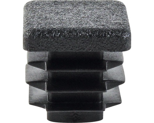 Zátka štvorcová 15 mm plastová čierna 4 ks-0