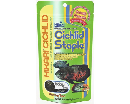 Krmivo pre cichlidy Hikari Cichlid Staple Baby 57 g Balenie krmiva pre ryby Hikari Cichlid Staple