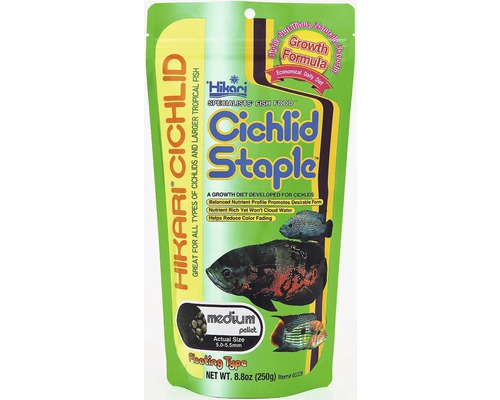 Krmivo pre cichlidy Hikari Cichlid Staple Medium 250 g Hikari Cichlid Staple krmivo pre ryby, stredné pelety