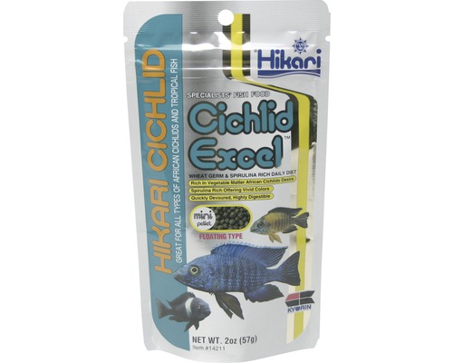 Krmivo pre cichlidy Hikari Cichlid Excel Mini 57 g Hikari Cichlid krmivo pre ryby pre všetky druhy afrických cichlíd a tropických rýb
