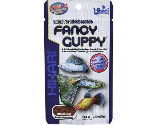 Granulované krmivo pre ryby Hikari Fancy Guppy 22 g Krmivo pre ryby Hikari Fancy Guppy pre živorodé ryby