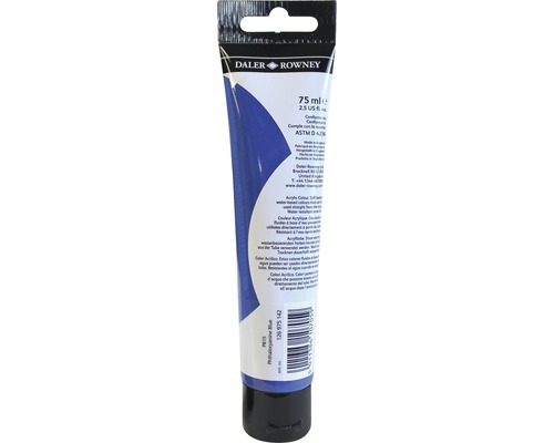 Akrylová farba Daler Rowney, ftalokyanínová modrá, tuba 75 ml