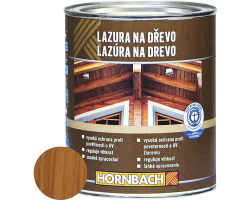 Lazúra na drevo Hornbach 0,75 l teak