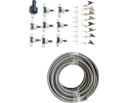 Kompletná sada pre hmlové systémy s hadicou, spojkami a upevňovacími sponami