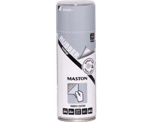 Guma v spreji RUBBERcomp Maston strieborná metalický 400 ml Sprej s gumovým povrchom Maston Rubbercomp