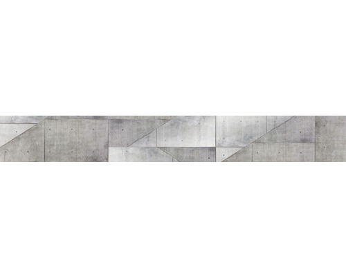 Samolepiace PVC tapeta do kuchyne mySPOTTI splash Beton 60x450 cm Betónová stena s geometrickými vzormi