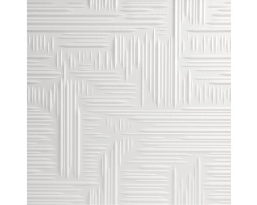 Stropná doska spenená Norma 50x50 cm biela so vzorom Dekoratívna doska so štruktúrovaným, lineárnym vzorom pre nástenné dekorácie