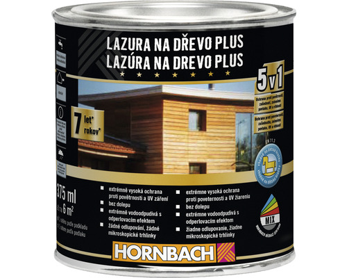 Lazúra na drevo Hornbach Plus 0,375 l teak