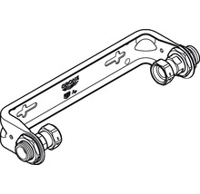 Nástenný držiak s logom Grohe s prípojkami