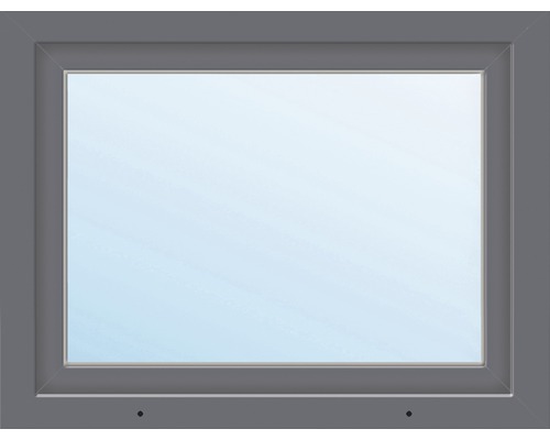 Plastové okno jednokrídlové ARON Basic biele/antracitové 950 x 850 mm DIN ľavé