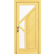 Drevené dvere so sklenenou výplňou a diagonálnym dizajnom