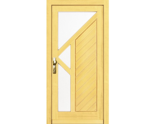 Drevené dvere so sklenenou výplňou a diagonálnym dizajnom