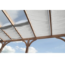 Pergola so slnečnou ochranou videná zdola