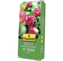 Balenie substrátu pre ruže s logom FloraSelf a obrázkom ruží, 35 litrov