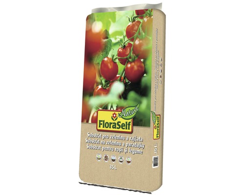 FloraSelf substrát pre zeleninu a paradajky, 35 litrov