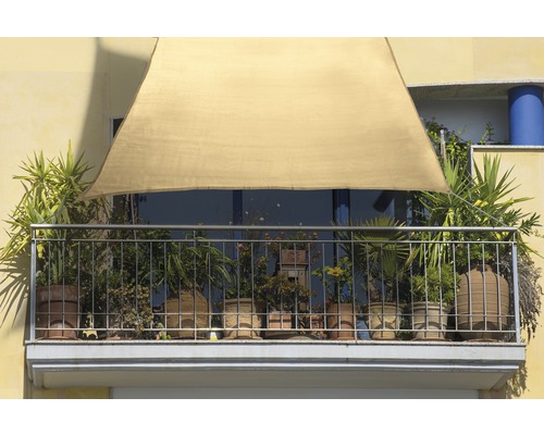 Balkónová slnečná plachta HDPE, béžová 2,7x1,4 m