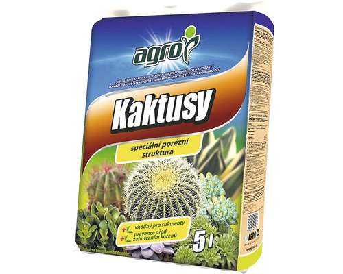 Agro substrát pre kaktusy a sukulenty, 5 litrov, špeciálna porézna štruktúra