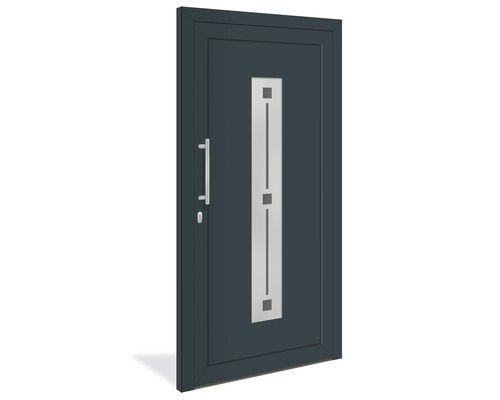 Vchodové dvere s kľučkou a sklenenou vložkou