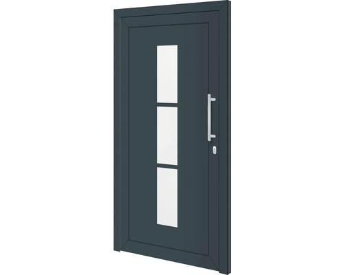 Hliníkové vchodové dvere Dakota 110x210 cm P antracit