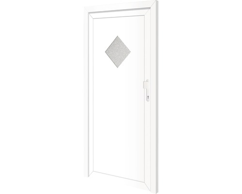 Plastové vchodové dvere vedľajšie Nebraska 98x198 cm P biele