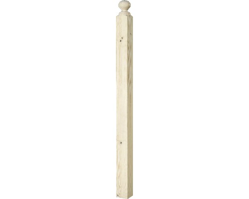 Držadlo k zábradliu hlavný stĺpik T130 smrek 82x82 mm V:1280 mm Držadlo k zábradliu hlavný stĺpik T130 smrek 82x82 mm V:1280 mm