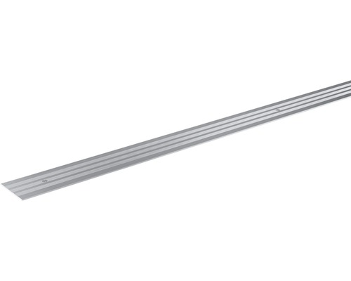 Prechodová lišta Skandor skrutkovacia 900 x 29 x 2 mm strieborná Hliníkový prechodový profil s drážkami