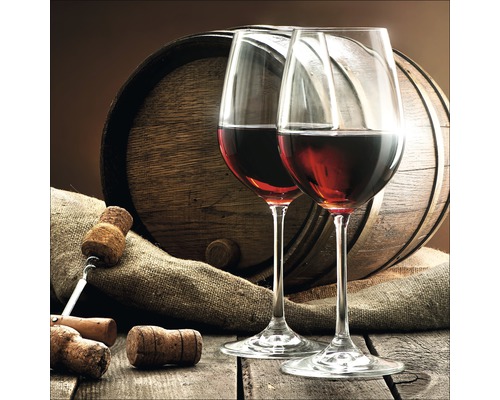 Sklenený obraz Red Wine IV 20x20 cm