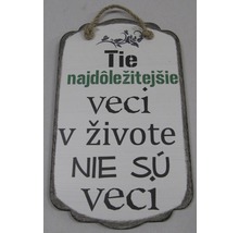 Dekoratívny štítok so slovenským citátom