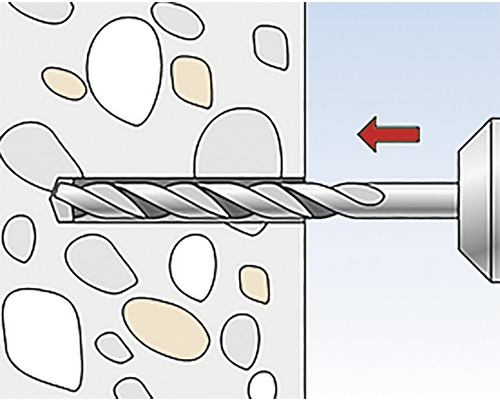 Znázornenie vrtáka používaného na stenu