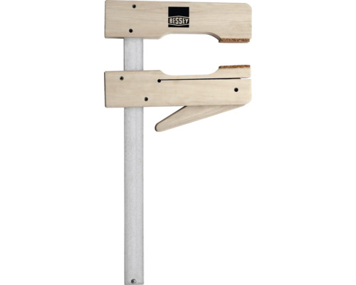 Logo Bessey Drevená skrutkovacia svorka s kovovým vretenom a korkovou podložkou