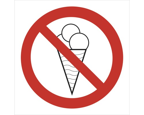 Samolepka "Zákaz vstupu so zmrzlinou" 92x92 mm